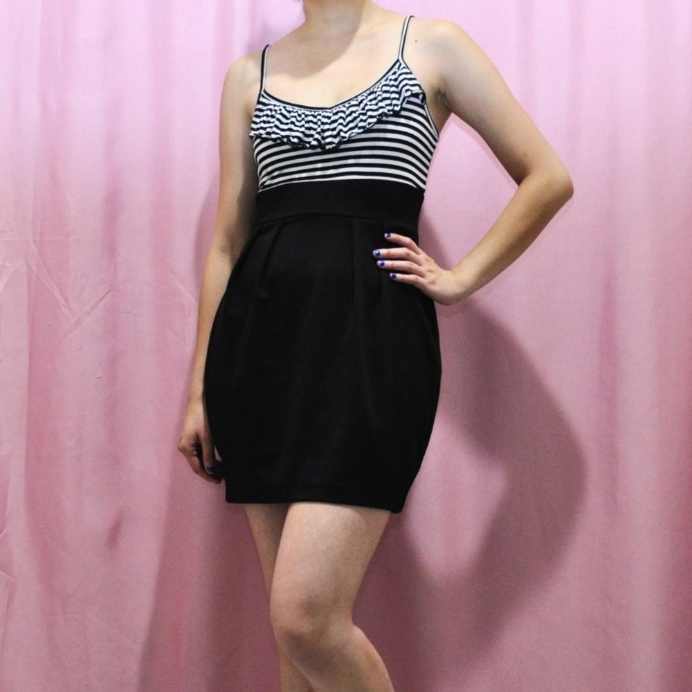 Striped, Beachy Tim Burton Style Dress